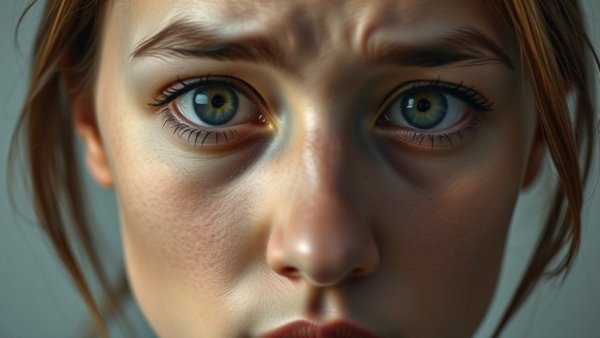 Concerned woman's expression after Botox discussion.