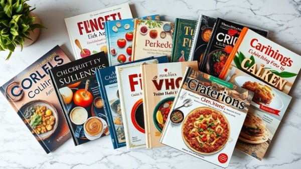 Vibrant cookbooks to gift in 2025 featuring artistic covers on marble.