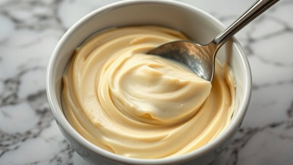 Creamy miso butter recipe showcased in a white bowl on marble.