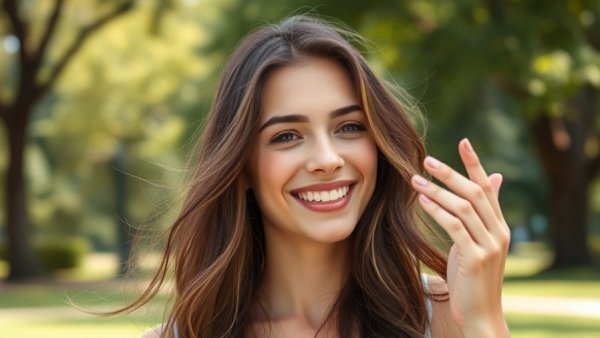 Young woman applying chemical-free sunscreen in a sunny park.