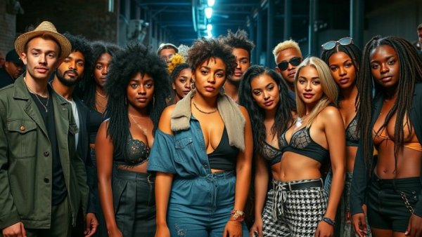 KATSEYE Edition of Would You Rather group fashion scene.