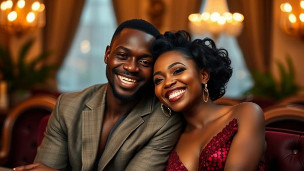 Black celebrity couples married for 10+ years, elegant and joyful.