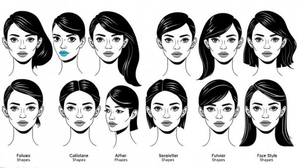 Illustration of diverse face shapes emphasizing eyebrow importance after 40.