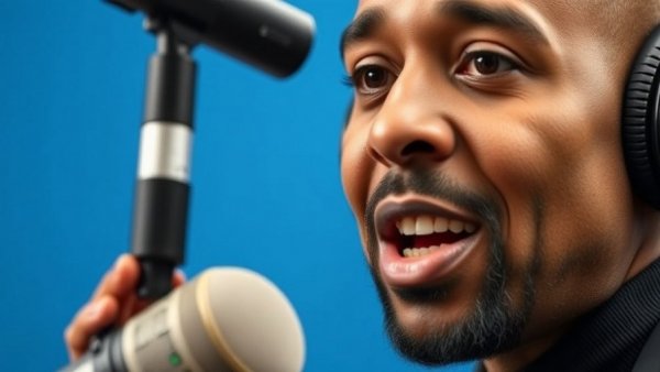 Radio show host speaking on microbiome impact on sleep and energy.