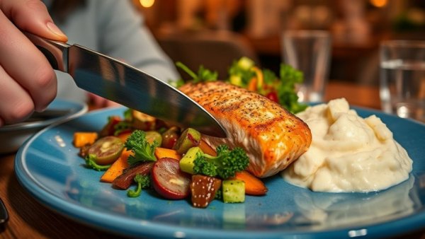 Delicious anti-inflammatory dinner featuring salmon and greens.