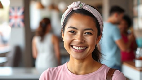 Smiling woman supporting ICE Facility Closure Advocacy in casual setting.