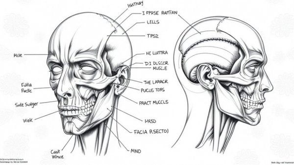 Facial muscles anatomical illustration for Carolyn's Facial Fitness Review