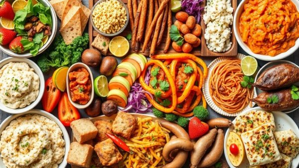 7 Day High Protein Diet Meal Plan collage with vibrant dishes.