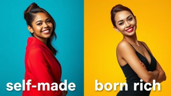 Contrasting images of self-made Gen Z celebrities.