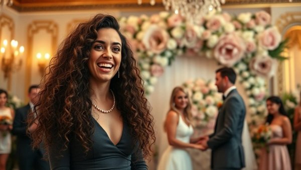Noah Lyles wedding reaction with playful expression and couple.