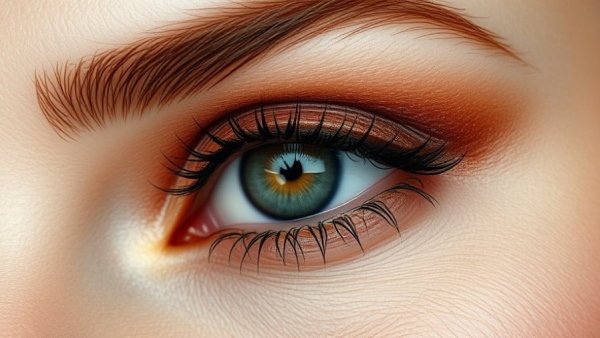 Fall eye makeup ideas for mature eyes with earthy tones and shimmer.