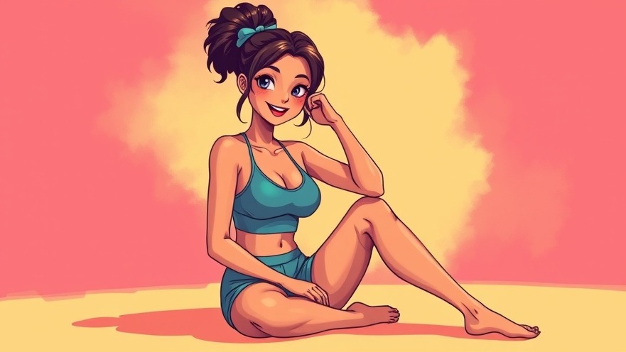 Stylized young woman promoting dental hygiene and self-esteem with a vibrant smile.