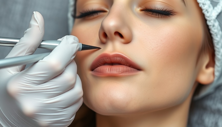Close-up of dermaplaning benefits as a treatment is applied.