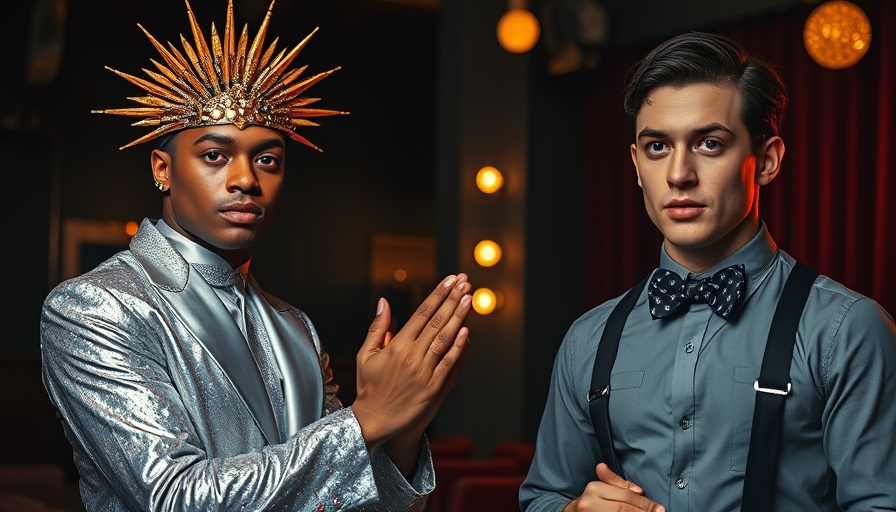 Celebrity news: vibrant portrait with theatrical costumes and expressions.