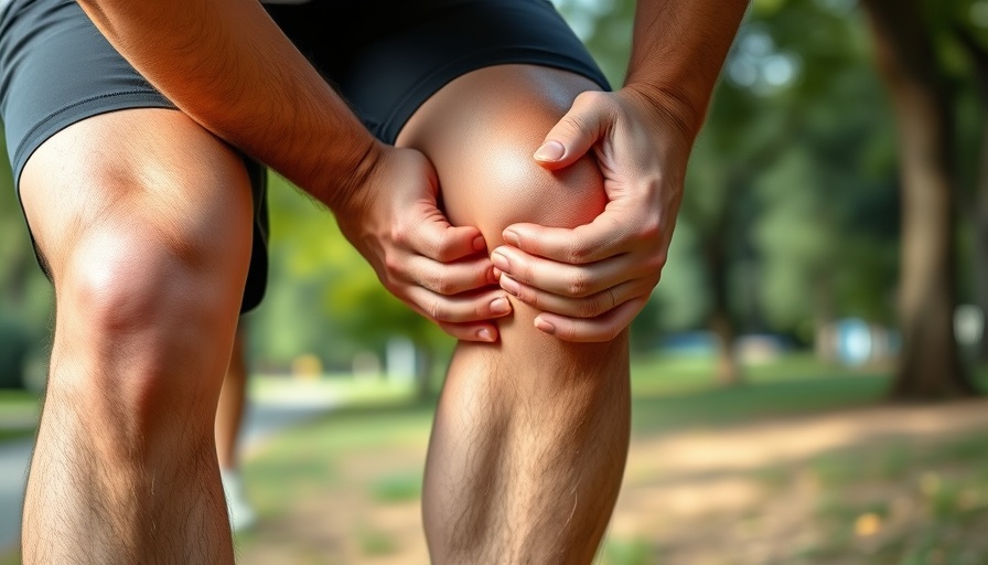 Athlete holding knee highlighting collagen benefits for joints.