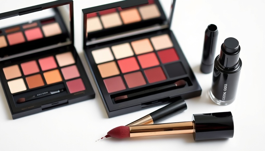 Victoria Beckham Beauty Bordeaux Palette with makeup in luxurious packaging.
