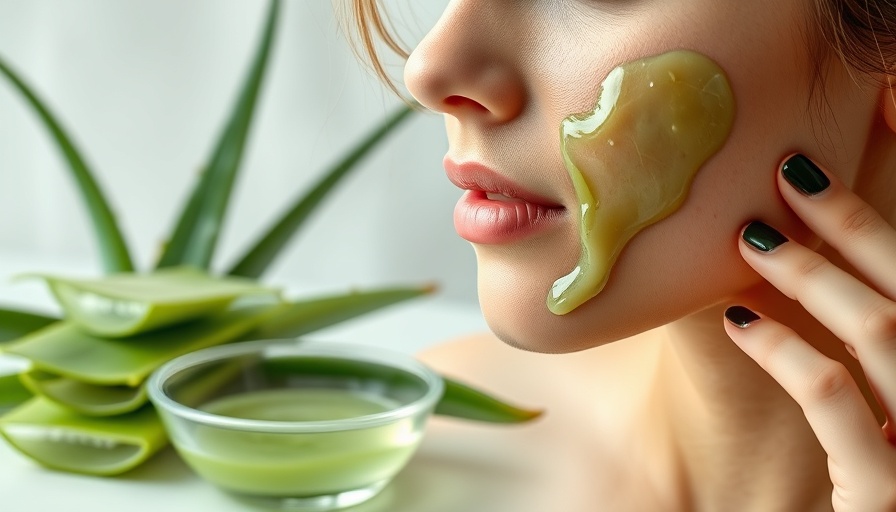 Woman applying aloe vera gel for skin brightening benefits.
