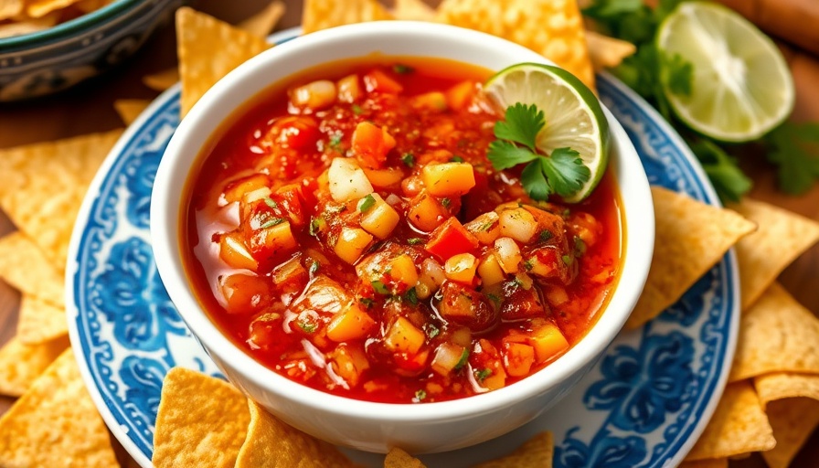 Vibrant homemade salsa recipe with fresh ingredients.
