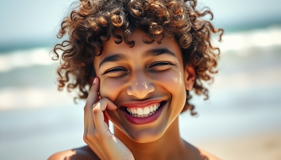 Person enjoying sunlight, touching cheeks, does tanning help acne?