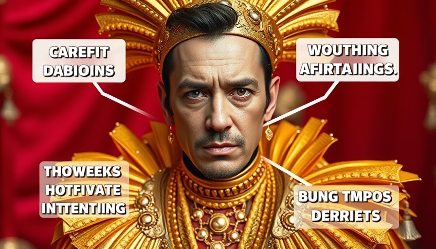 Humorous celebrity cringe moments collage with gold costume and captions.