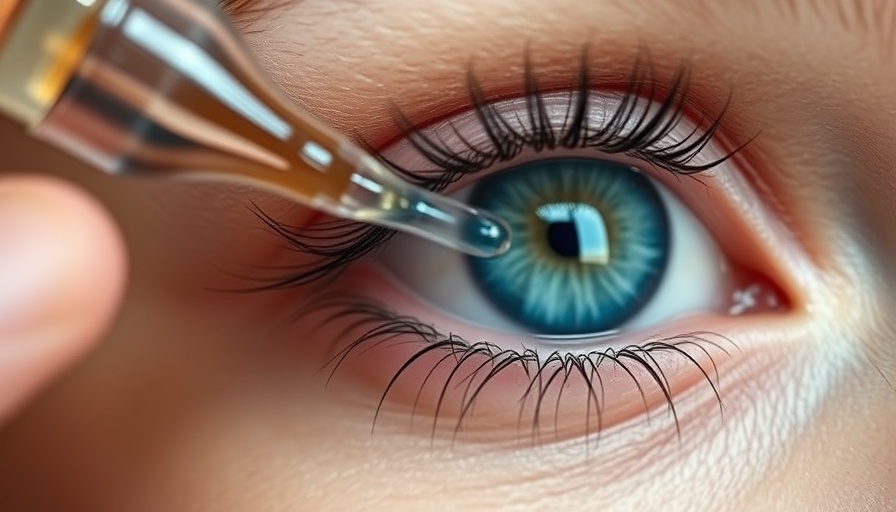 Close-up of applying serum for under-eye puffiness, blue eye focus.