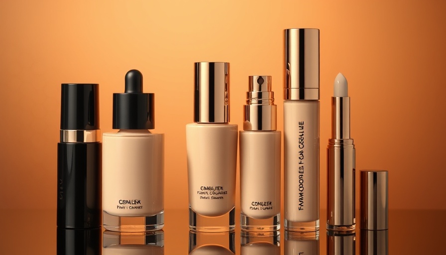Luxurious foundation and concealer display for best foundation for your skin type.