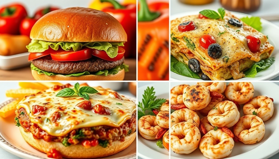 Colorful collage showcasing a 7-Day High Protein Diet Meal Plan.