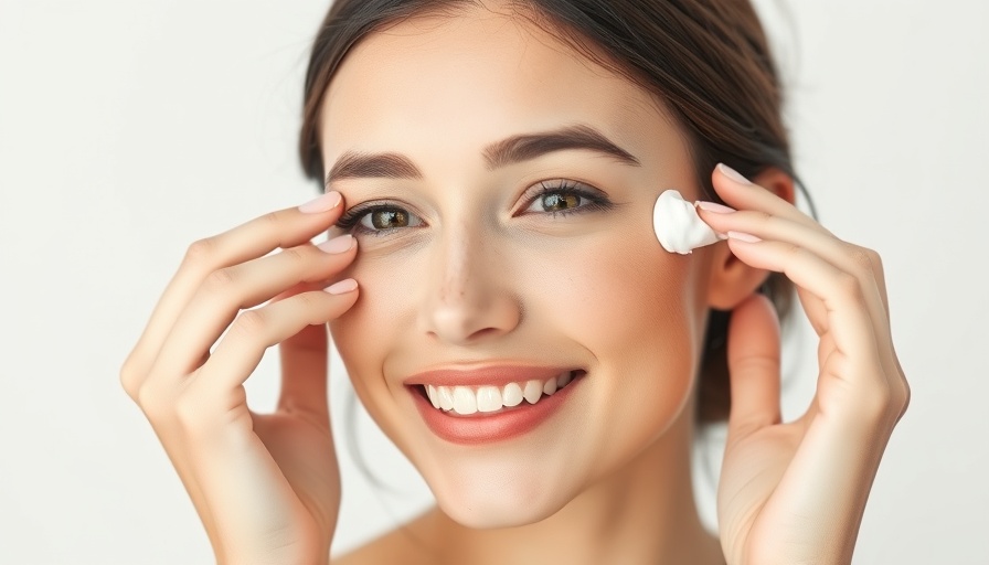 Close-up of woman applying under-eye cream for best alternatives to Plexaderm.