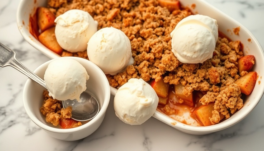 Apple crisp with ice cream from Love & Lemons Cooking Club September.