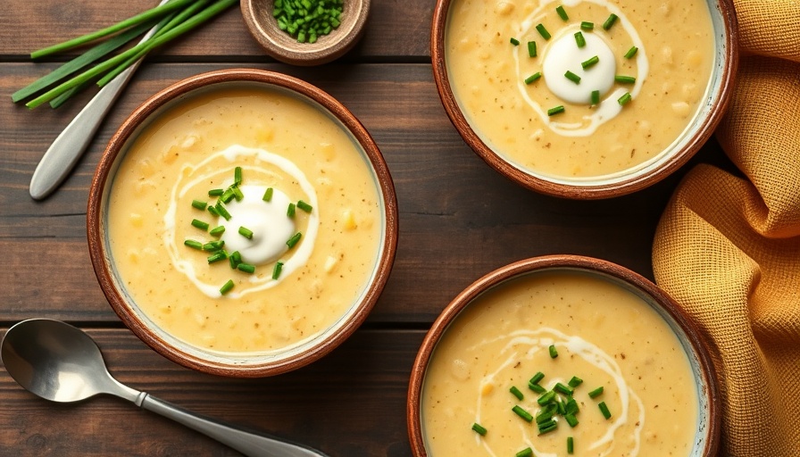 Cozy Corn Chowder Recipe for Autumn: bowls of corn chowder with chives.