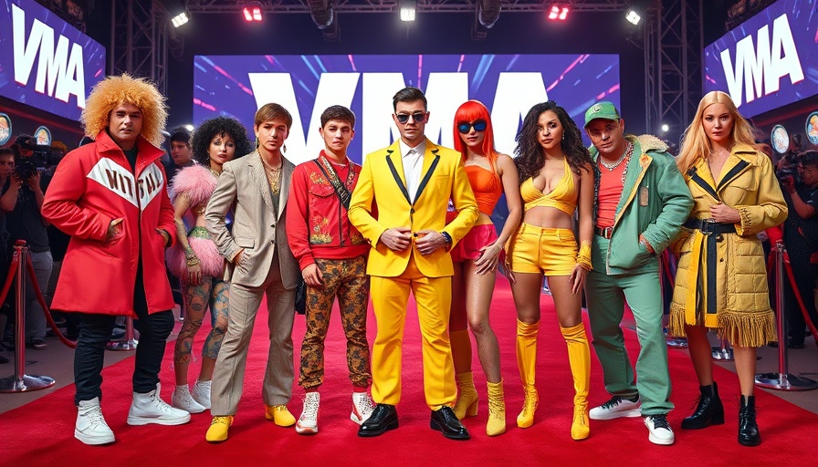 2025 VMAs red carpet looks; bold and vibrant fashion styles.