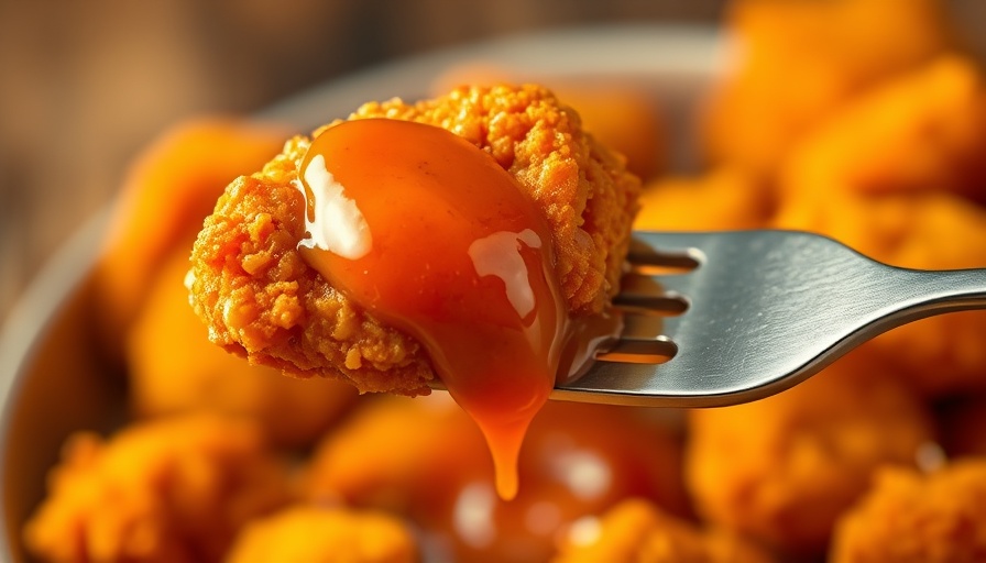 Appetizing orange chicken nugget dripping sauce, easy recipe
