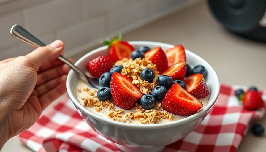 Healthy Cowboy Colostrum Bowl with fresh toppings.