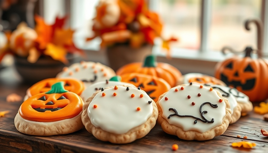 Festive Halloween soft sugar cookies with pumpkin and ghost designs.