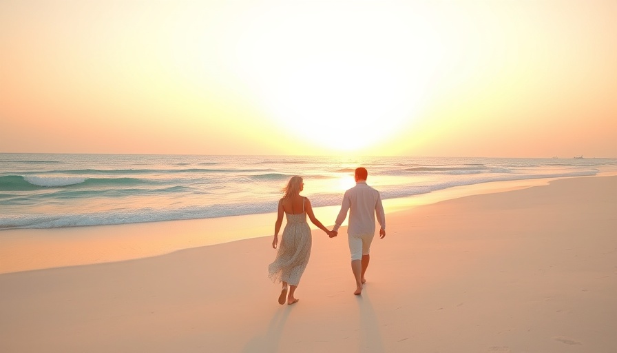 Seychelles honeymoon experience: romantic sunset beach walk.