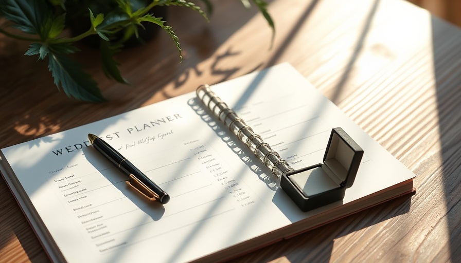 Wedding budget planner with pen and ring box for wedding savings tips