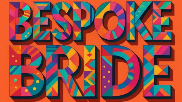 Vibrant Bespoke Bride logo design.