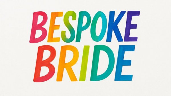 Vibrant Bespoke Bride logo design on white background.