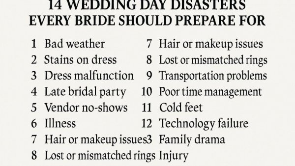 14 Wedding Day Disasters Every Bride Should Prepare For