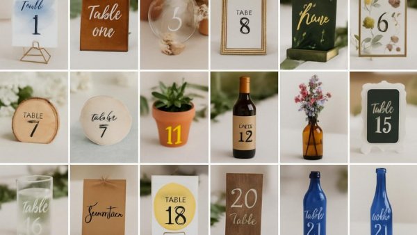 21 Creative Wedding Table Number Ideas