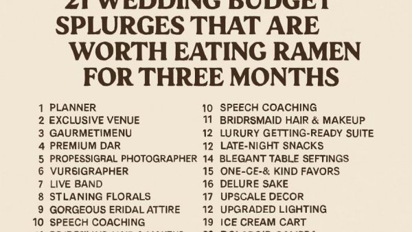21 Wedding Budget Splurges That Are Worth Eating Ramen for Three Months