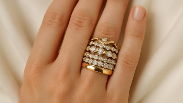 Maximal Wedding Band Stacks Are Back (Here’s How to Actually Pull One Off)