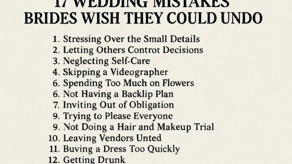 17 Wedding Mistakes Brides Wish They Could Undo