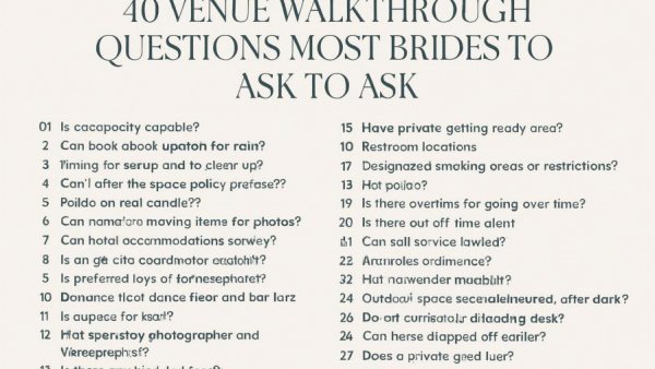 40 Venue Walkthrough Questions Most Brides Forget to Ask
