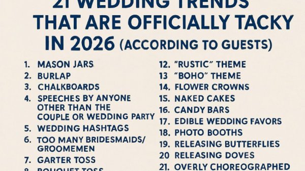 21 Wedding Trends That Are Officially Tacky in 2026 (According to Guests)