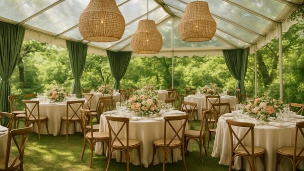 Wedding vendor checklist for an elegant reception setup.