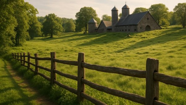 Scenic view of popular sustainable wedding venue Blue Hill at Stone Barns.