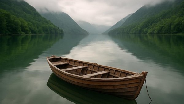 Tranquil lake in Nepal, perfect honeymoon destination.