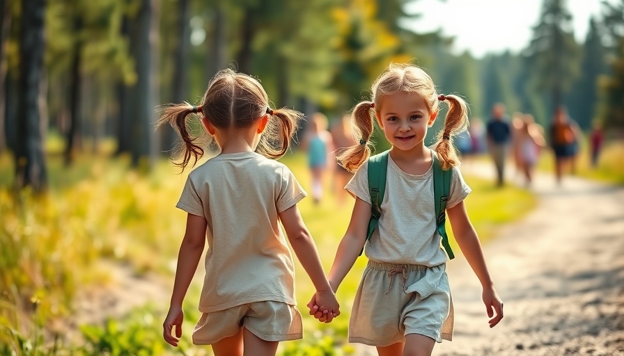 Two girls form unique friendships at camp, walking hand in hand.