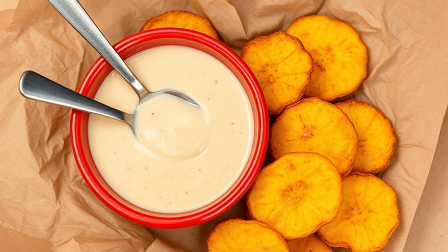 Delicious plantain recipes with chips and sauce.